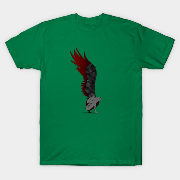 Evil Red Angel Wings T-Shirt T-Shirt by kareemelk